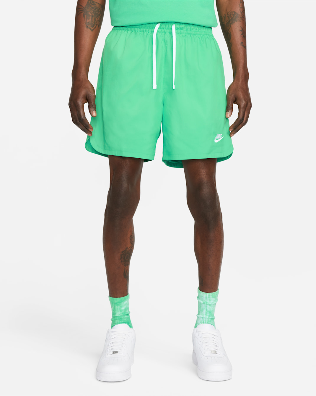 Nike Sportswear Sport Essentials Men's Woven Lined Flow Shorts - Spring Green/White