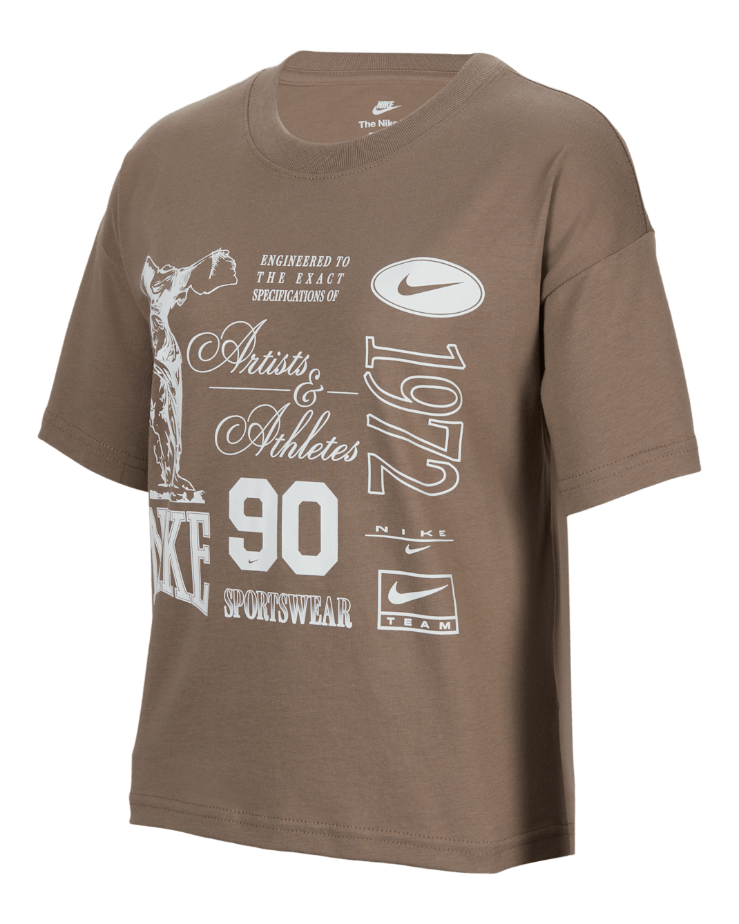 Nike Sportswear Big Kids' (Girls') T-Shirt - Mink Brown