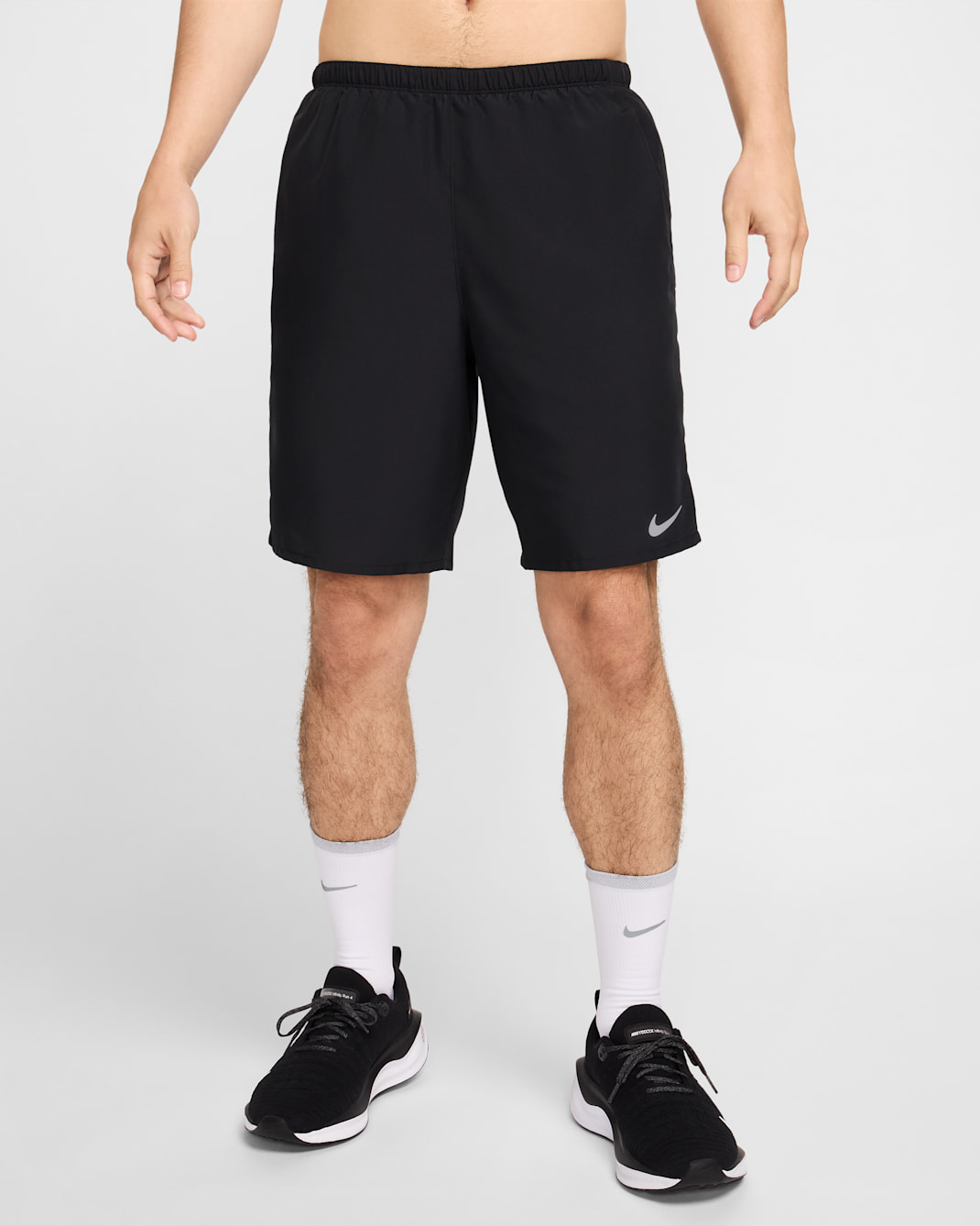 ナイキ チャレンジャー メンズ ランニングショートパンツ (インナー付き) - ブラック