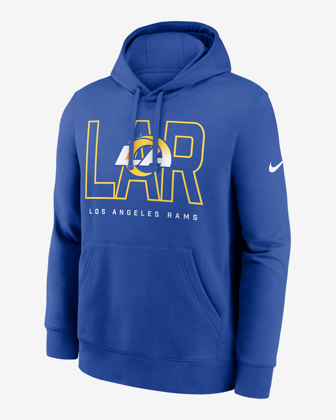 Sudadera con gorro sin cierre Nike de la NFL para hombre Los Angeles Rams Busted Play Club - Royal
