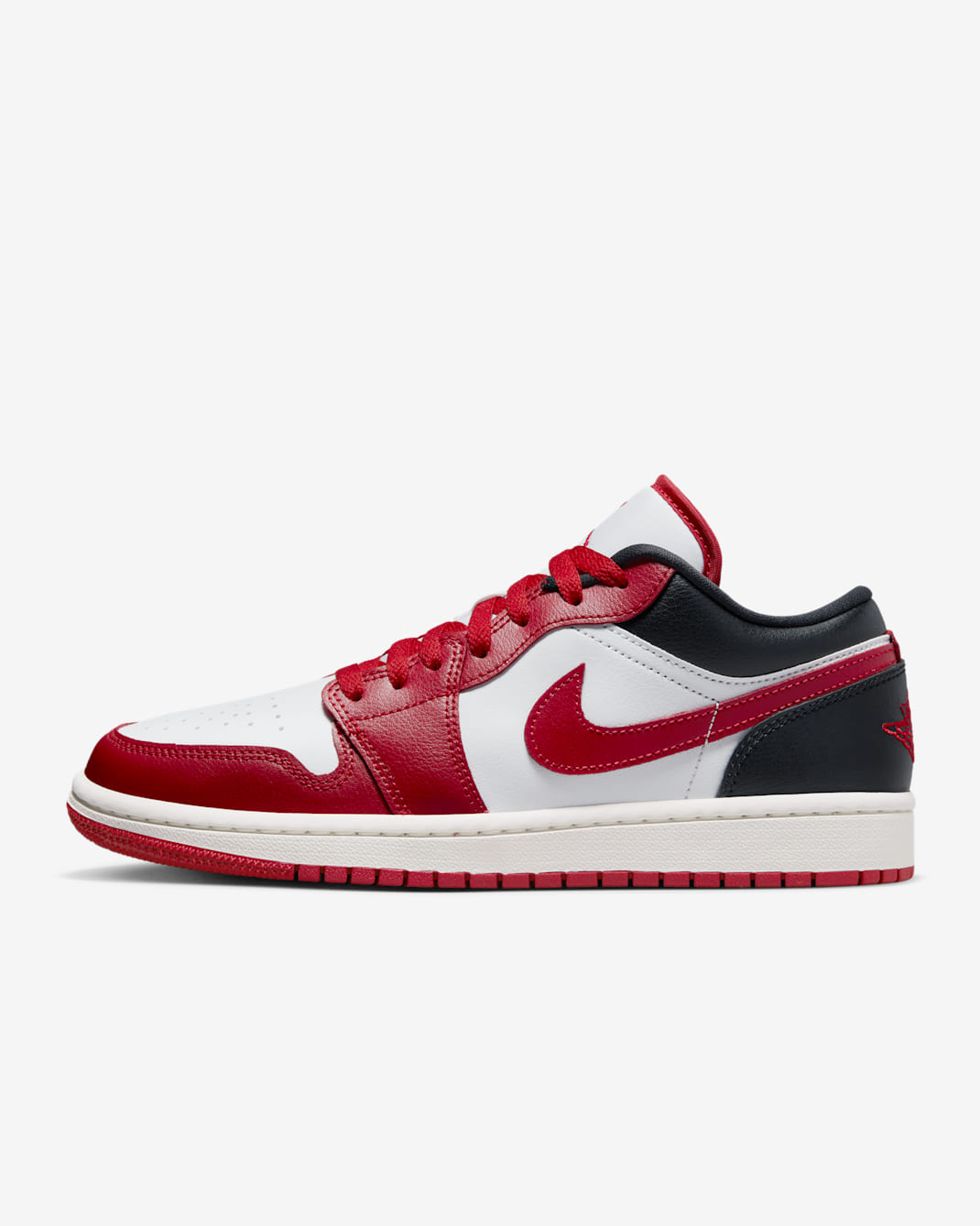 Air Jordan 1 Low Women's Shoes - White/Black/Sail/Gym Red
