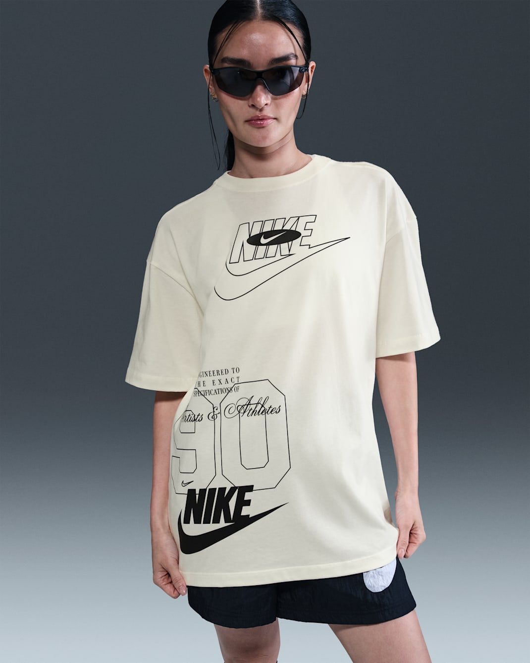 Nike Sportswear 女款寬版 T 恤 - Sail