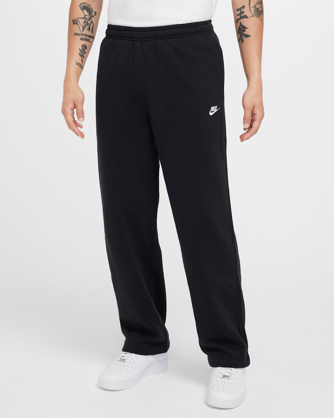 Nike Club Men's Fleece Bungee Pants - Black/Black/White