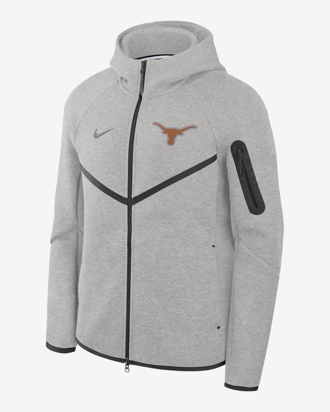 Texas Tech Fleece Windrunner Men's Nike College Full-Zip Hooded Jacket - Grey
