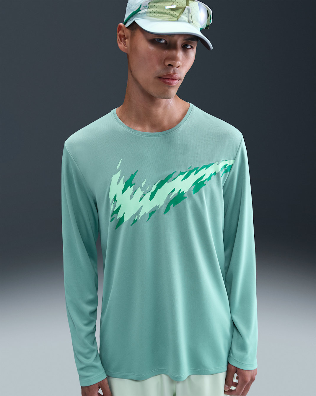 ナイキ マイラー メンズ Dri-FIT UV ロングスリーブ ランニングトップ - キャノン