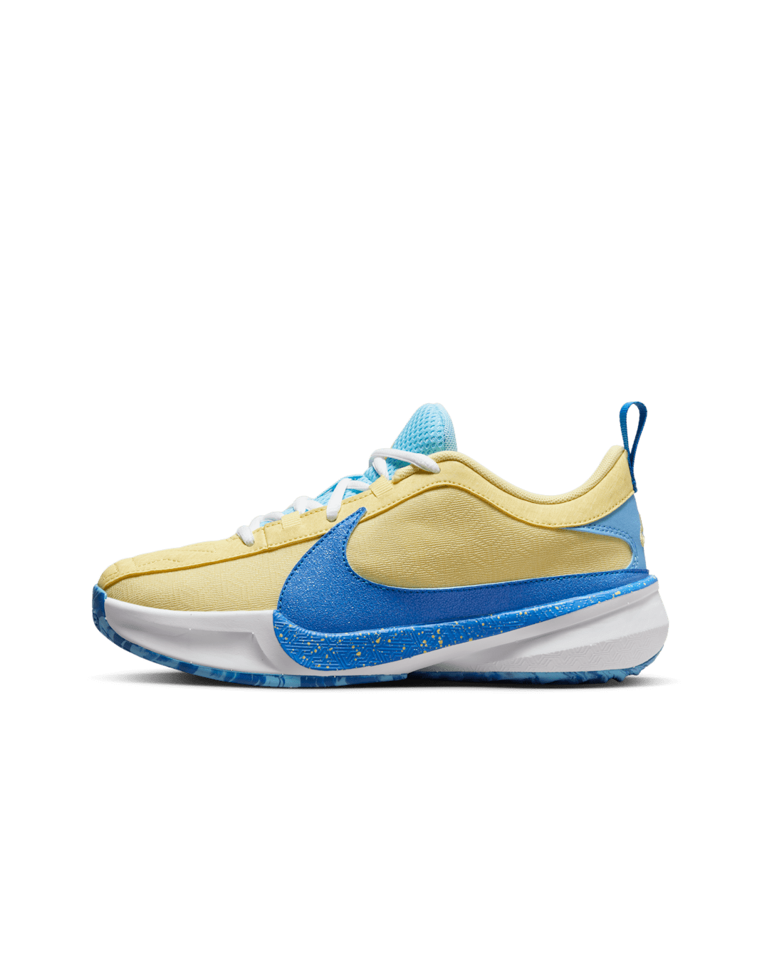 Giannis Freak 5 Older Kids' Basketball Shoes - Photo Blue/Soft Yellow/White/Light Laser Orange