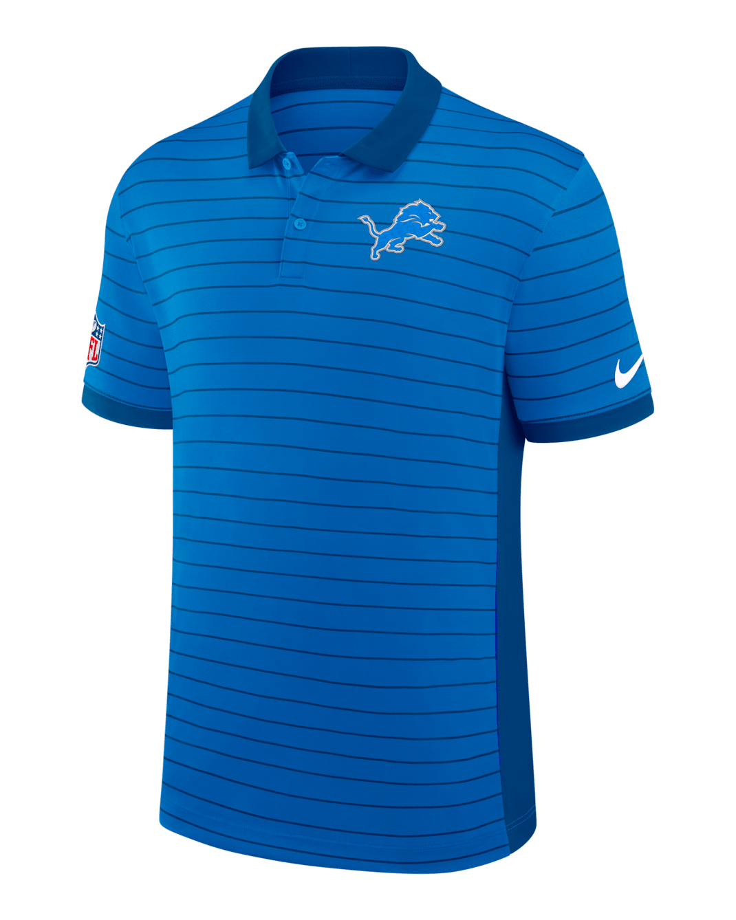 Detroit Lions Sideline Victory Stripe Men's Nike Dri-FIT NFL Polo - Blue