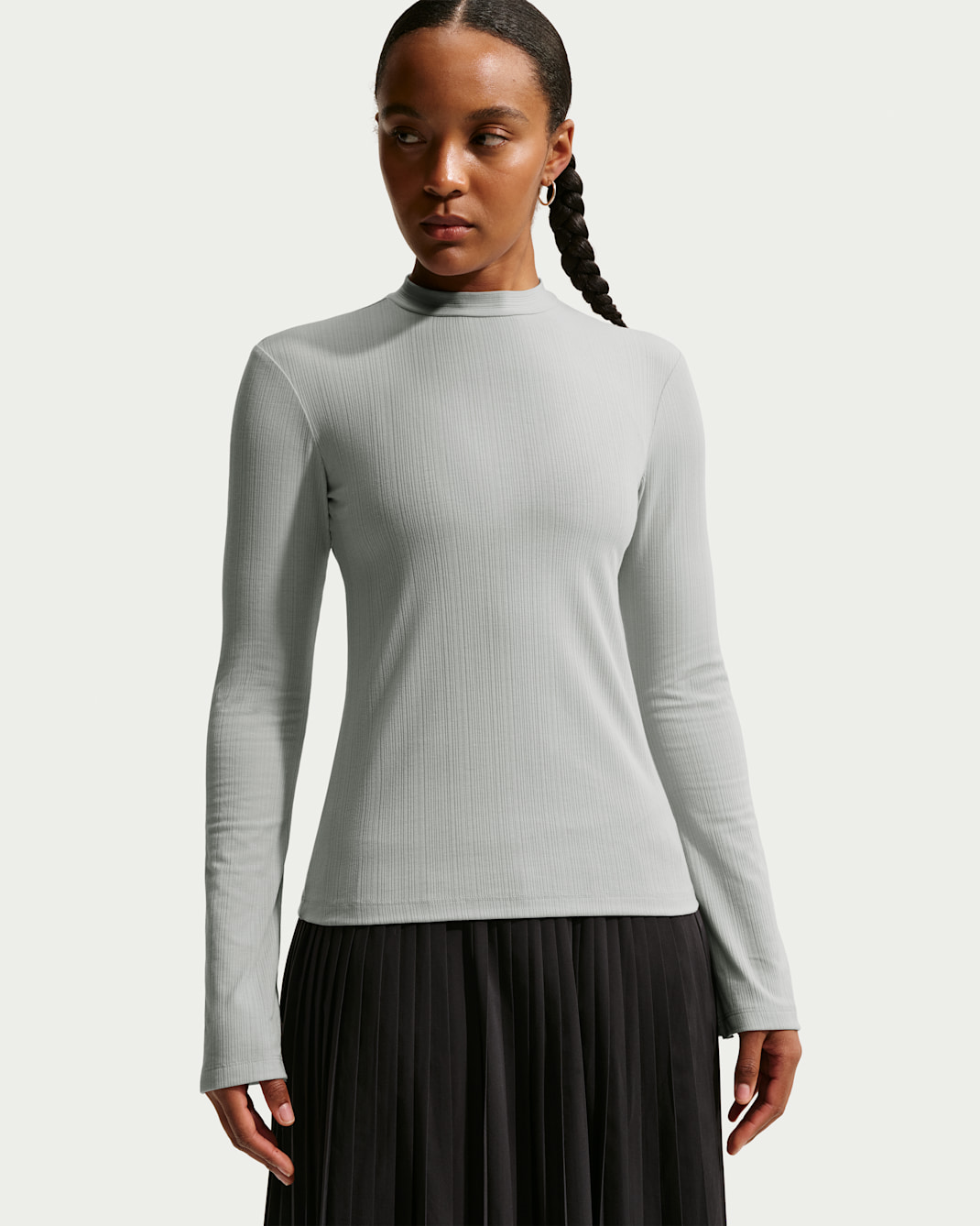 Nike Sportswear Women's Tight Long-Sleeve Top - Light Smoke Grey/Sail