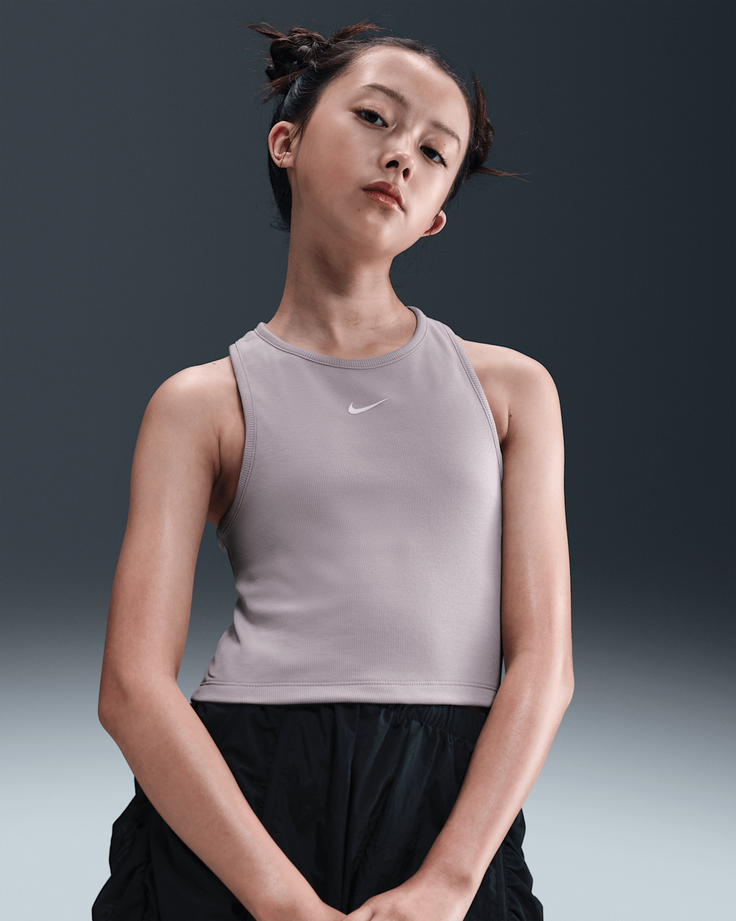 Nike Sportswear Girls' Ribbed Tank Top - Platinum Violet