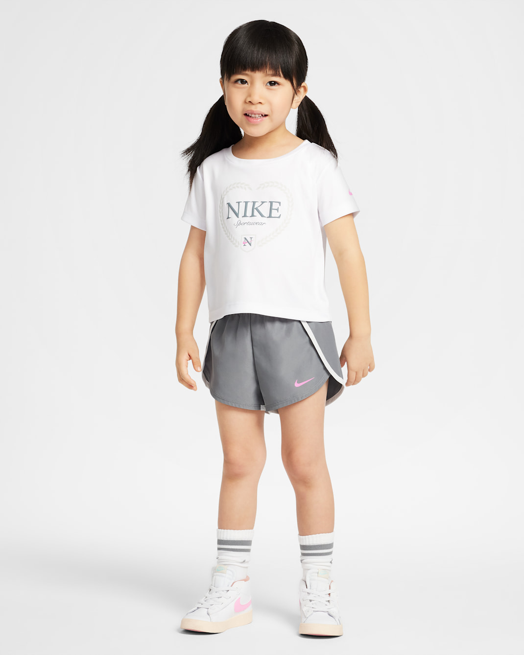 Nike Dri-FIT Game, Swoosh, Match! Toddler 2-Piece Solid Set - Smoke Grey