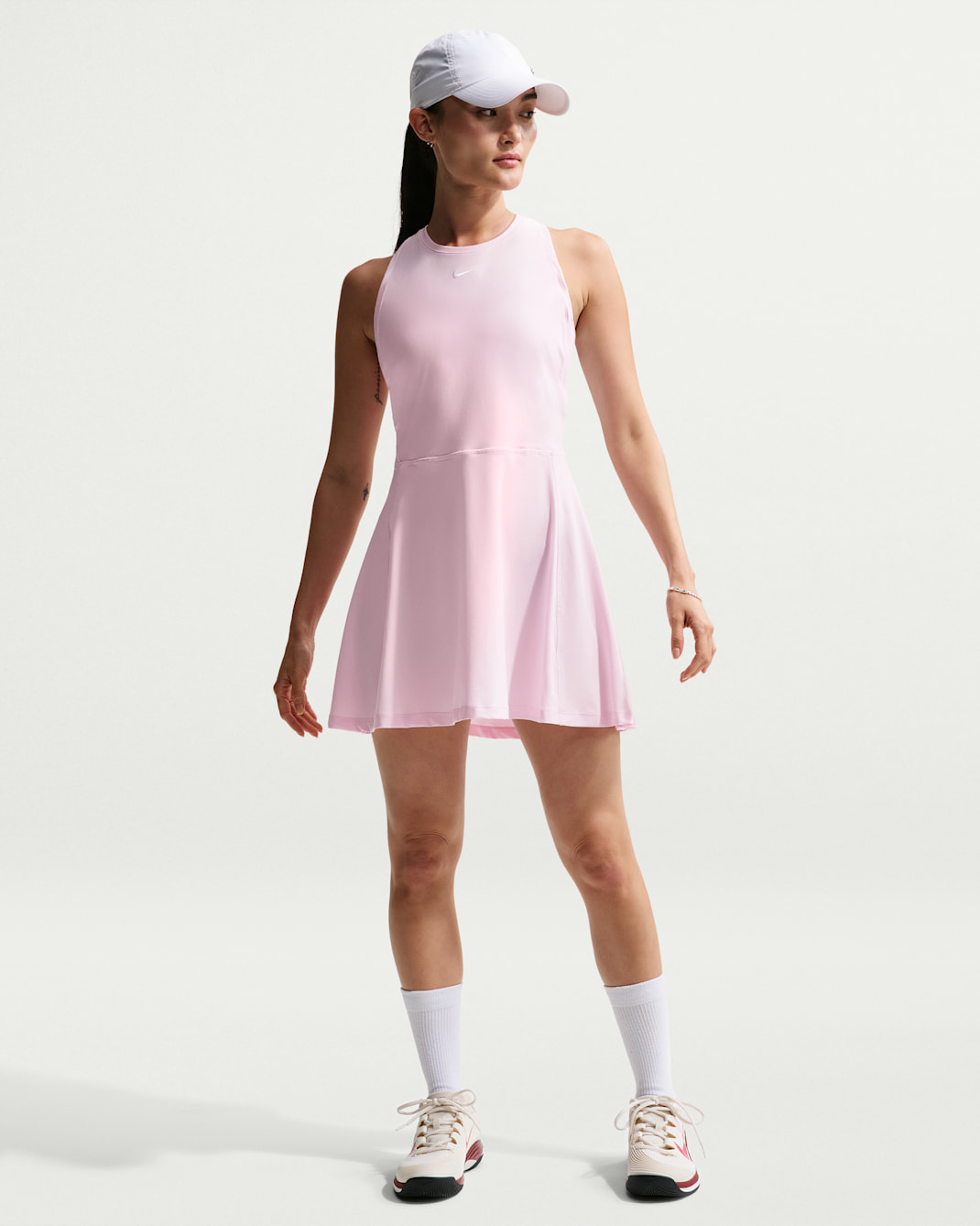 Nike Victory Women's Dri-FIT Tennis Dress - Pink Foam/White