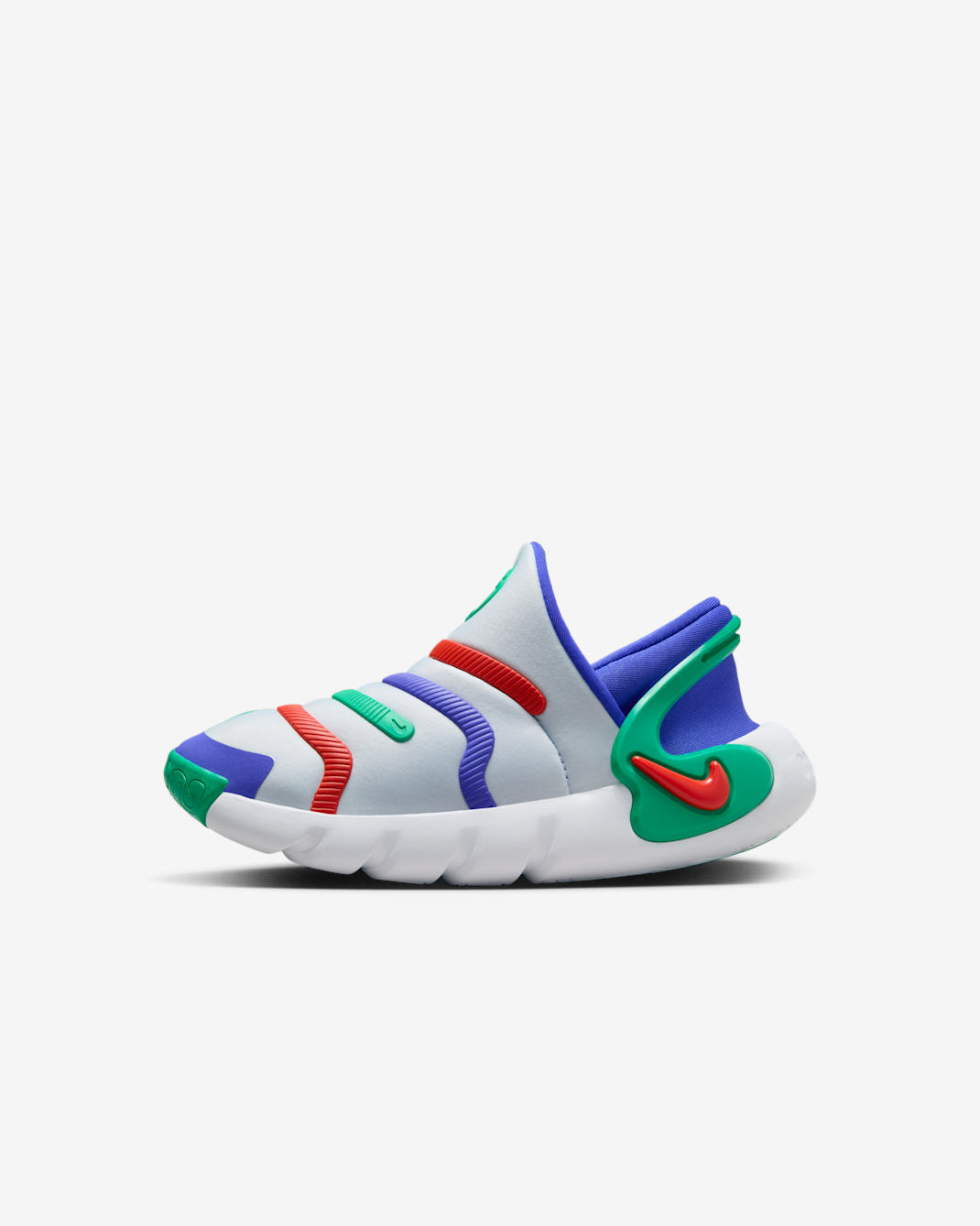Nike Dynamo 2 EasyOn Younger Kids' Shoes - Football Grey/Persian Violet/Stadium Green/Picante Red