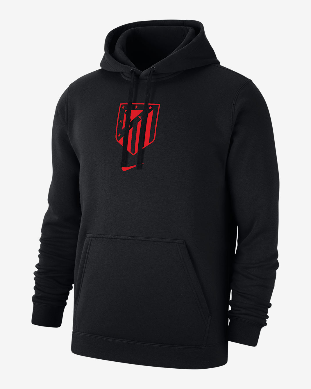 Atlético Madrid Club Men's Nike Soccer Fleece Pullover Hoodie - Black