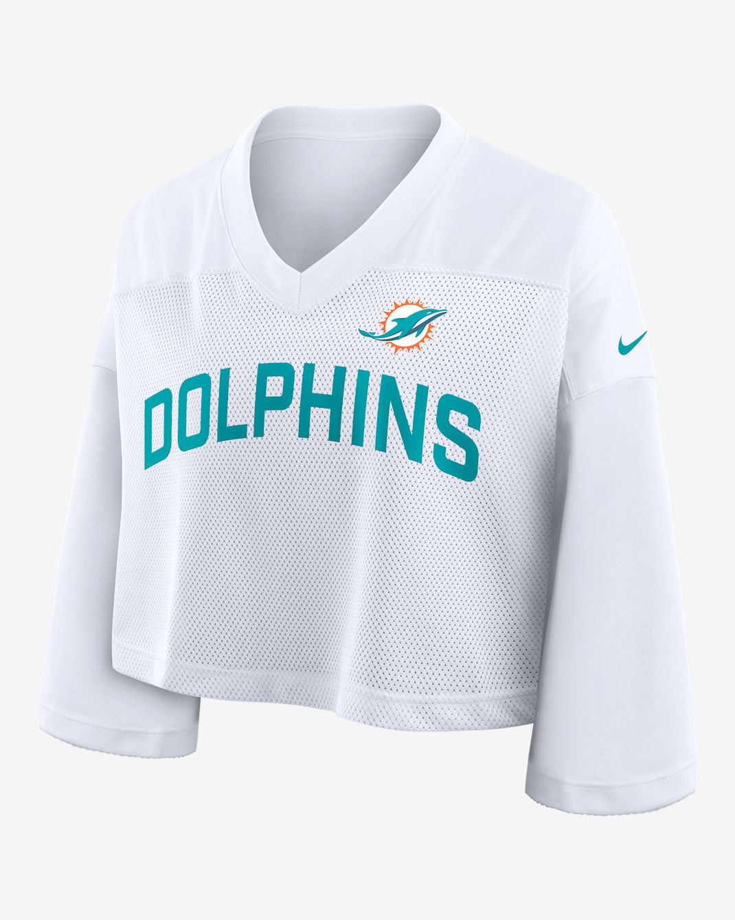 Miami Dolphins Wide Receiver Jersey Fashion Women's Nike Dri-FIT NFL Cropped Top - White