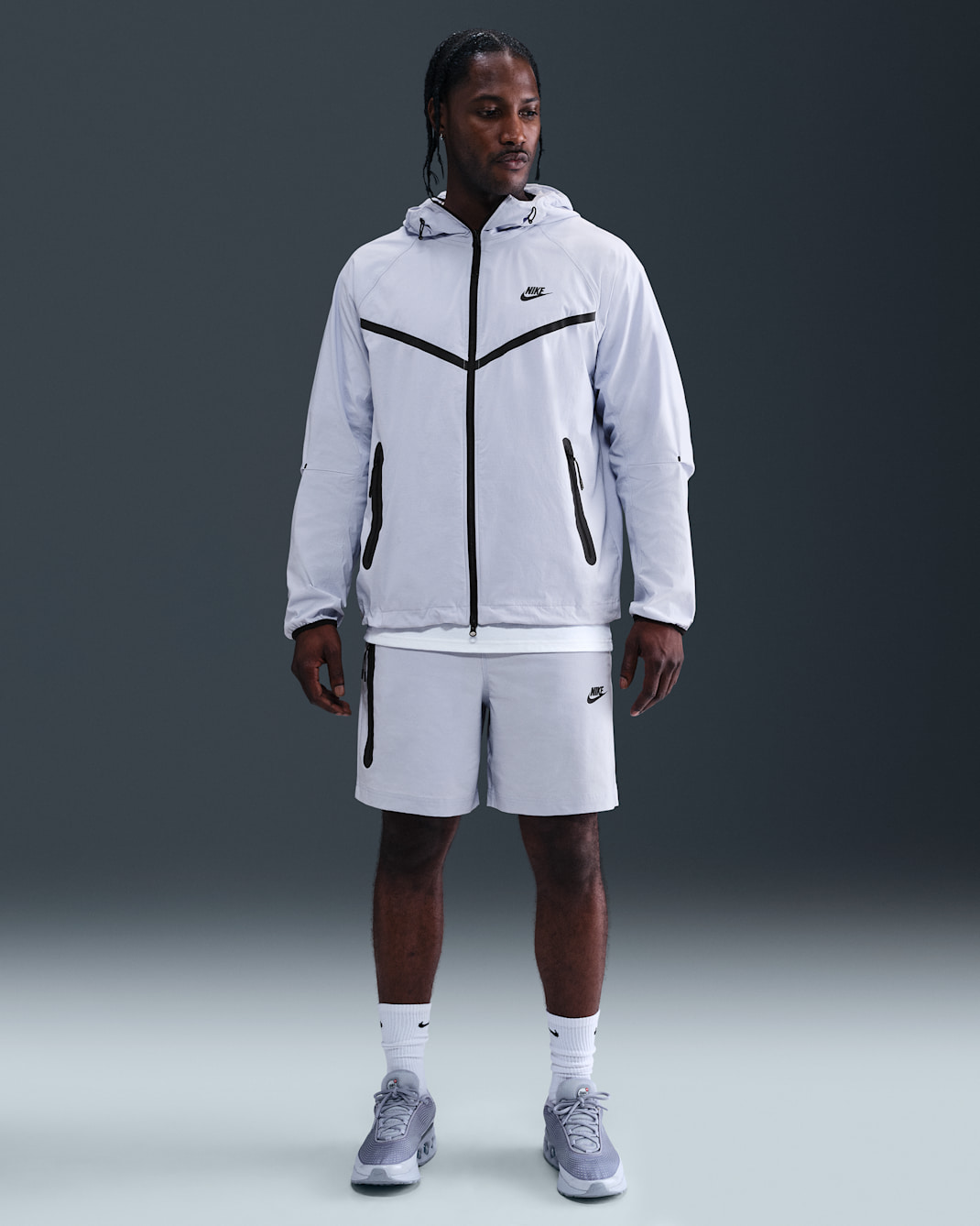 Nike Tech vevd shorts til herre - Ghost/Svart