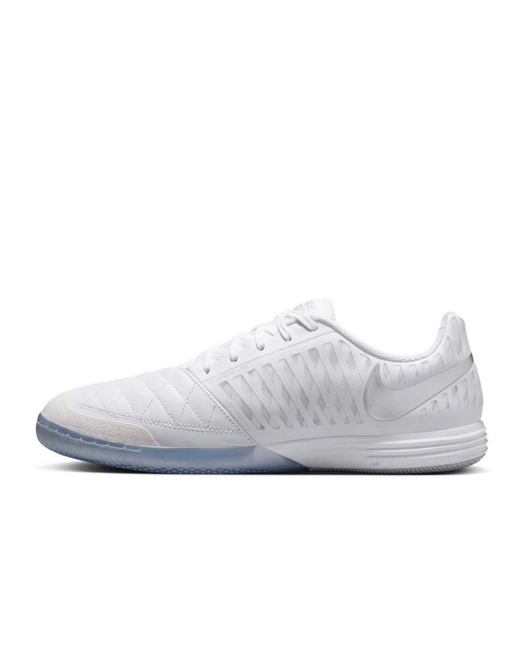 Nike Lunar Gato II Indoor Court Low-Top Football Shoes - White/Chrome