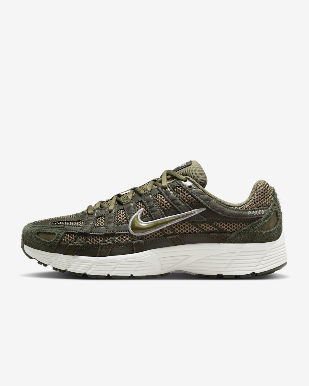 Nike P-6000 Wildlederschuhe (Herren) - Sequoia/Phantom/Metallic Silver/Medium Olive