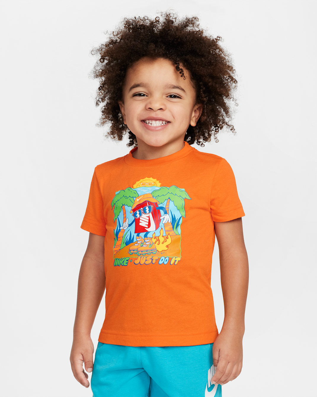 Nike Toddler Boxy Palm Tree T-Shirt - Safety Orange