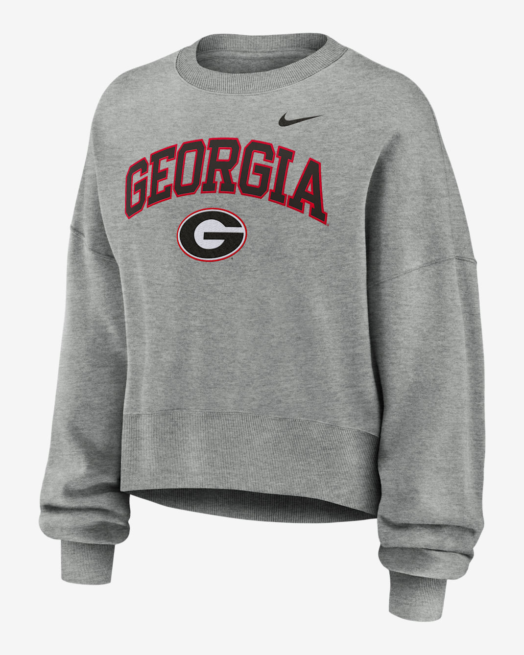 Georgia Phoenix Arch Women's Nike College Pullover Crew - Grey Heather