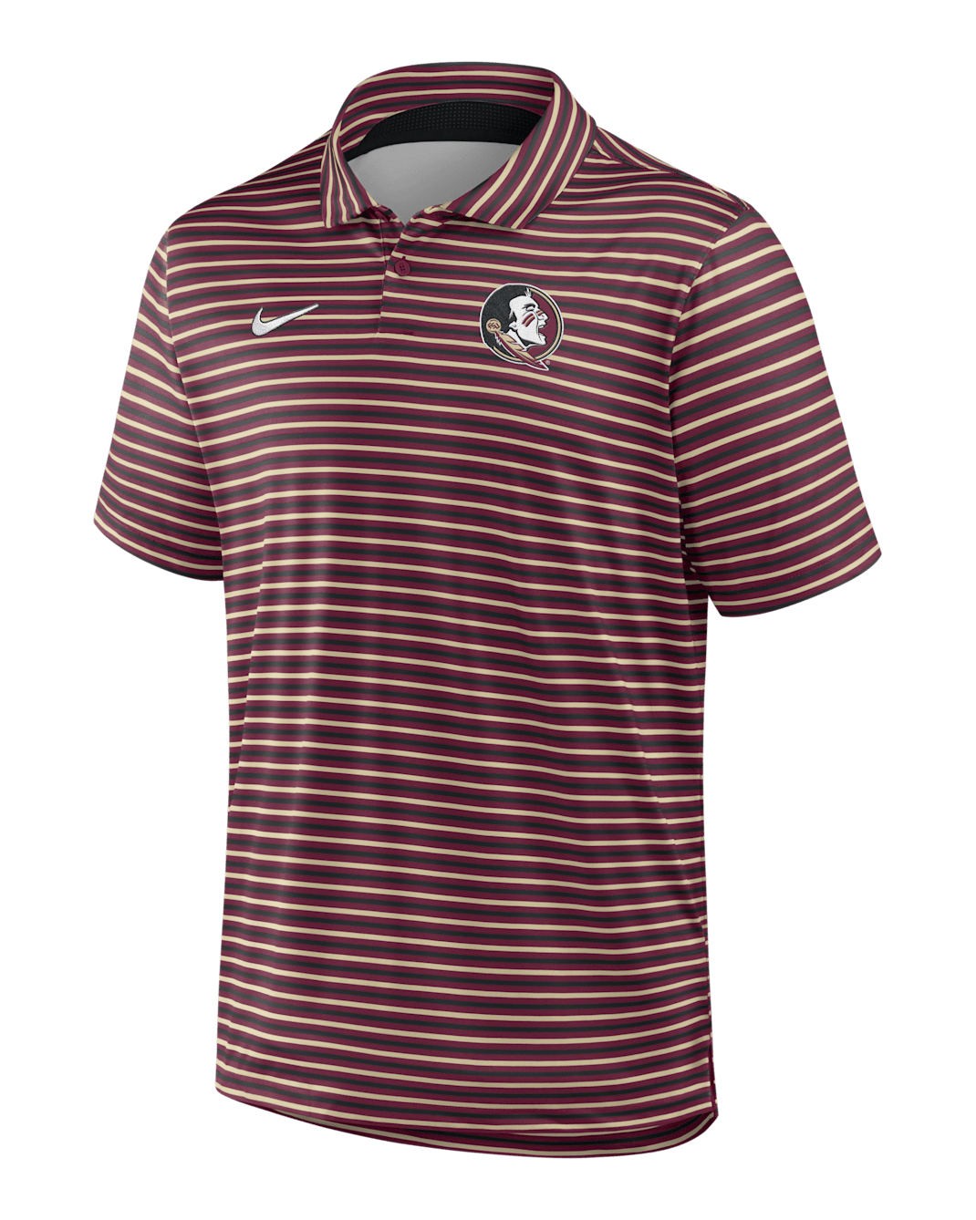 Polo universitario Nike Dri-FIT para hombre Florida State Tour Stripe - Granate