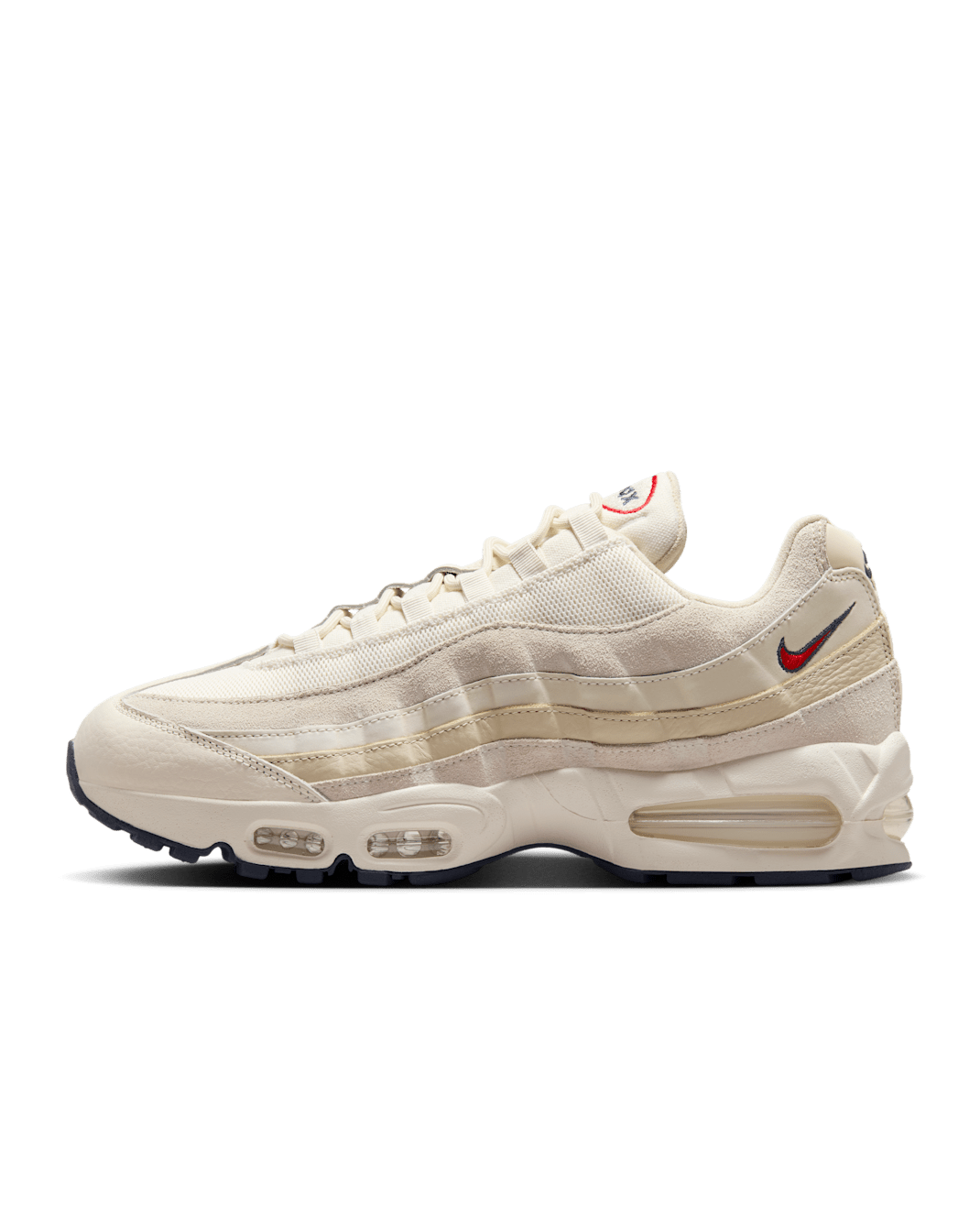 Tenis para hombre Nike Air Max 95 OG - Marfil pálido/Caqui claro/Vela/Rojo universitario