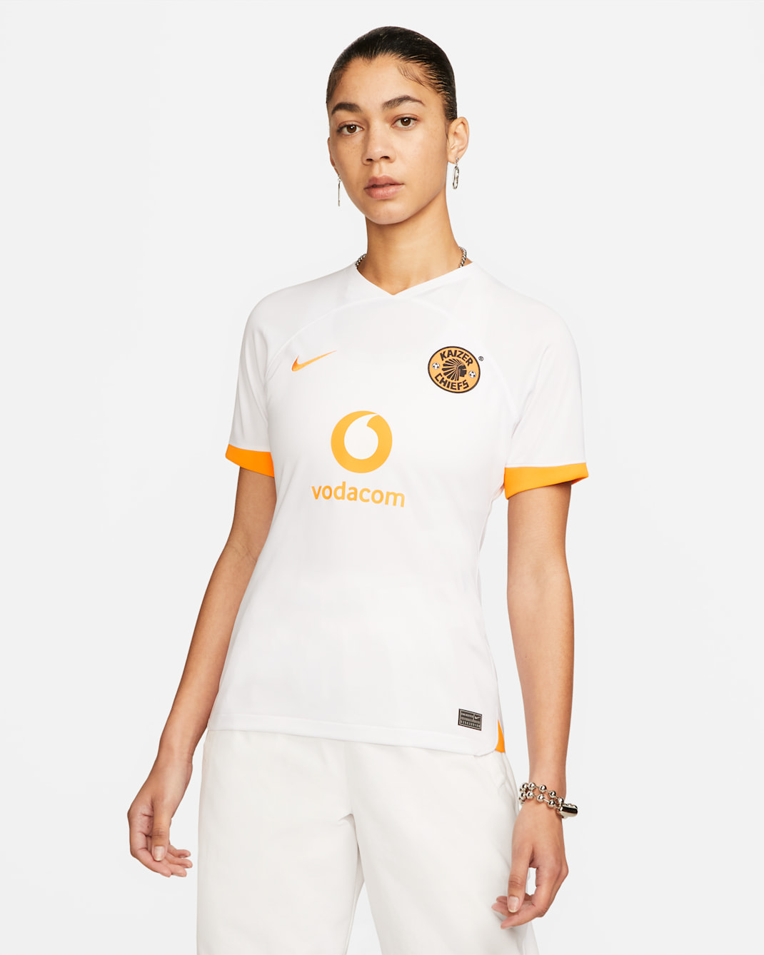 Kaizer Chiefs F.C. 2022/23 Stadium Away Women's Nike Dri-FIT Football Shirt - White/White/Taxi/Taxi