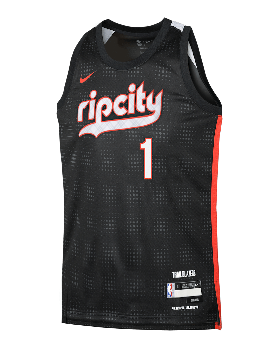 Anfernee Simons Portland Trail Blazers 2024/25 City Edition Big Kids' Nike Dri-FIT NBA Swingman Jersey - Black
