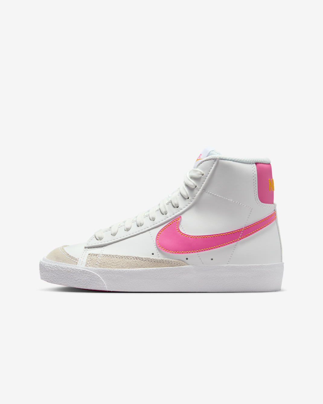 รองเท้าเด็กโต Nike Blazer Mid '77 - Summit White/University Gold/ขาว/Pinksicle
