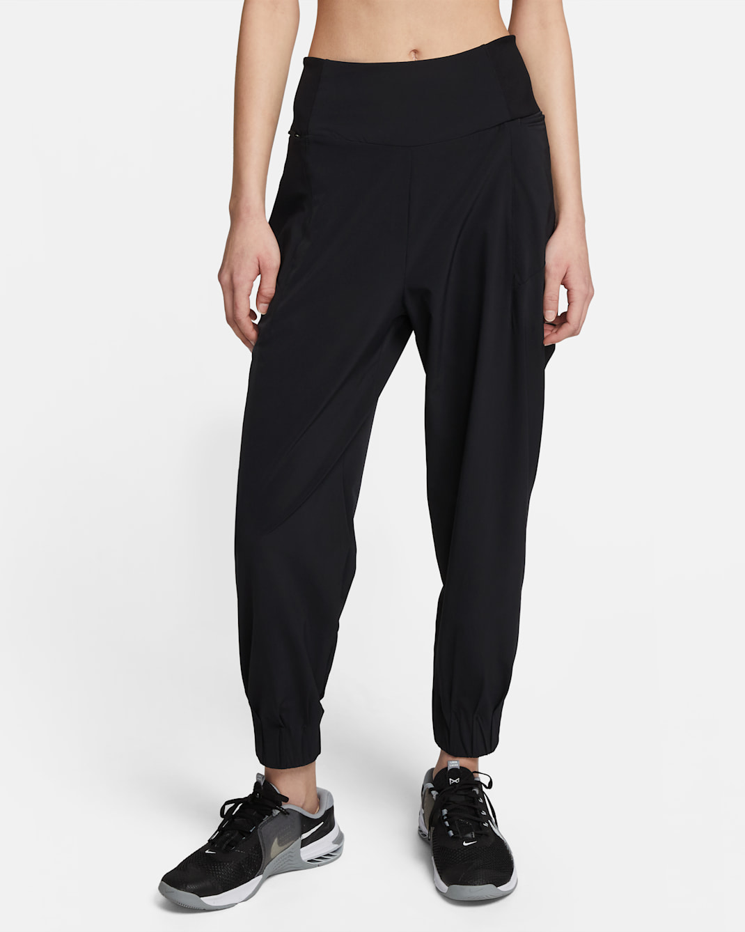 Nike Dri-FIT Bliss Women's High-waisted 7/8 Trousers - Black/Clear