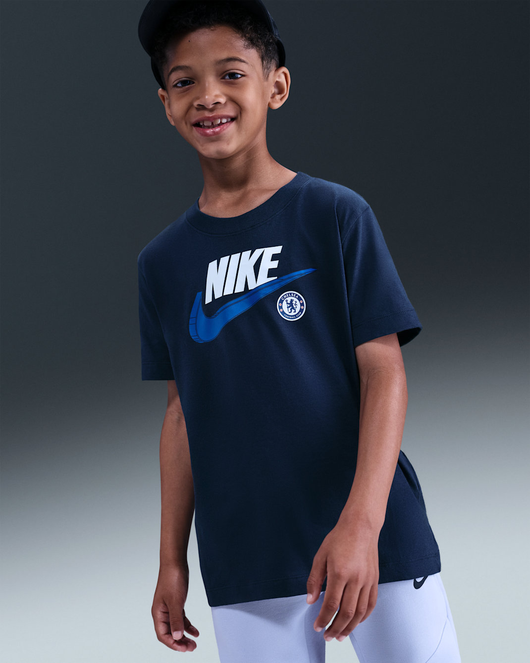 Chelsea FC Big Kids' Nike Soccer T-Shirt - Midnight Navy