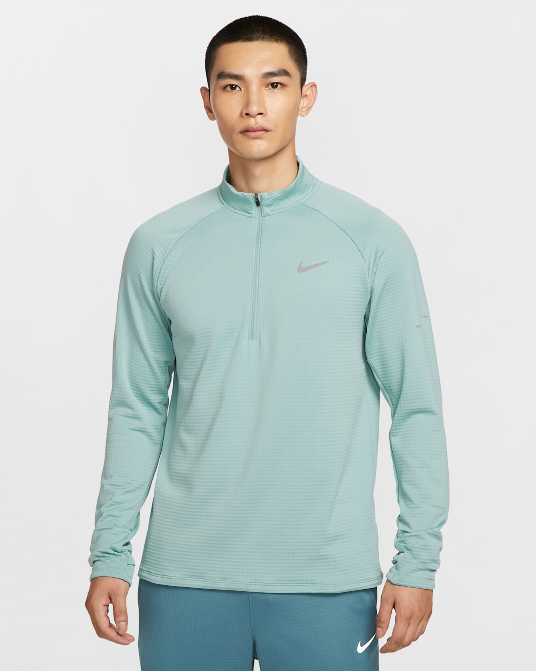 Nike Stride 男款 Therma-FIT 抗水冬季 1/2 拉鍊開襟跑步上衣 - Cannon