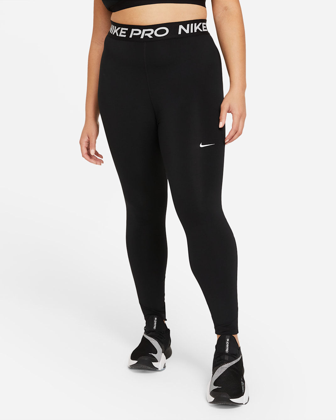 Nike Pro 365 Women's Leggings (Plus Size) - Black/White