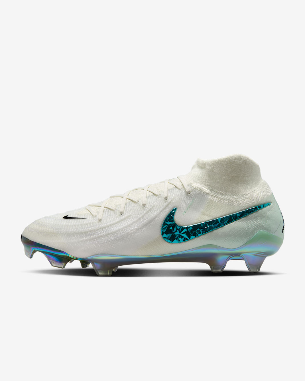 Tacos de fútbol para terreno firme de corte high Nike Phantom Luna 2 Elite AS - Blanco/Multicolor