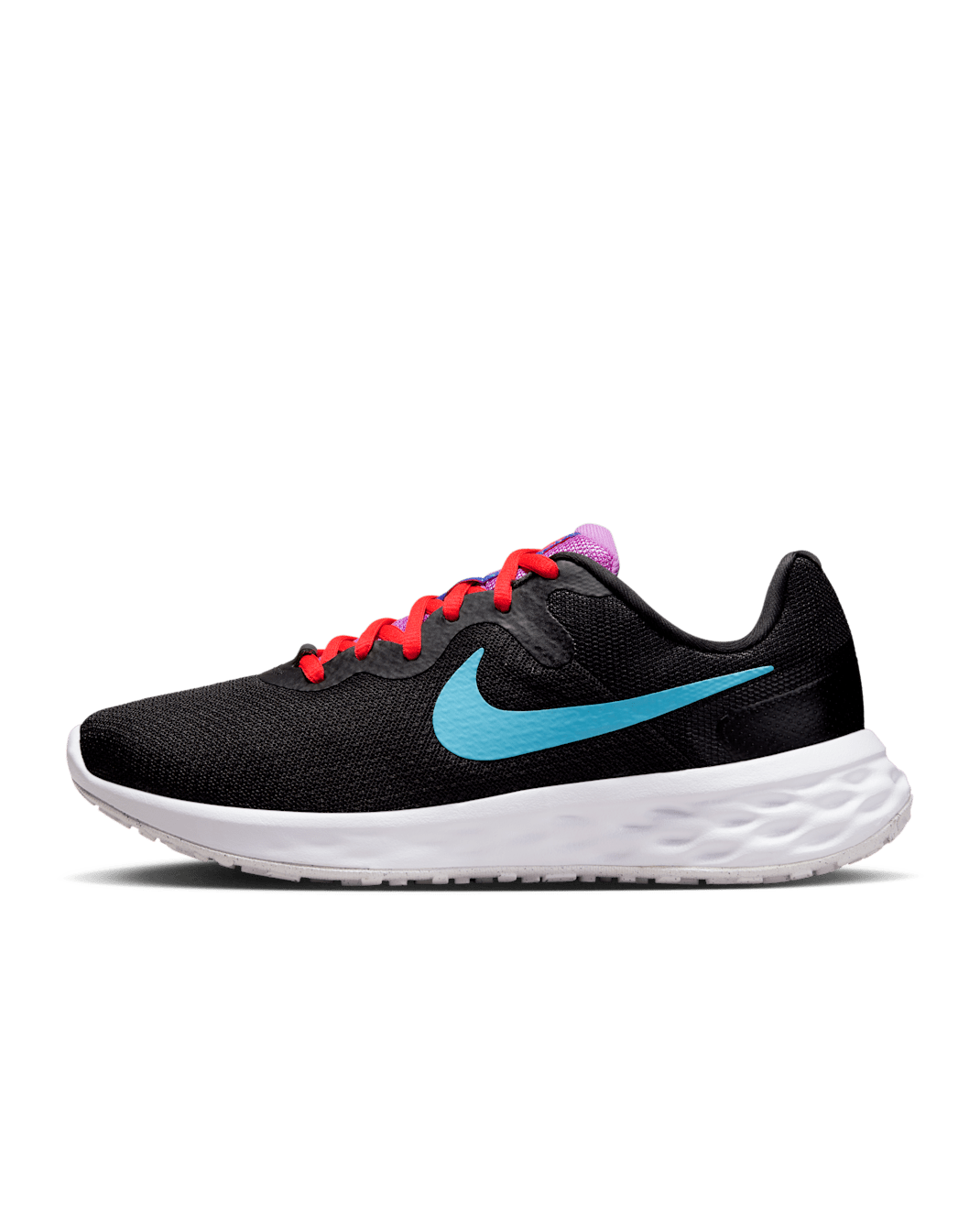 Nike Revolution 6 Women's Road Running Shoes - Black/Bright Crimson/Fuchsia Dream/Baltic Blue