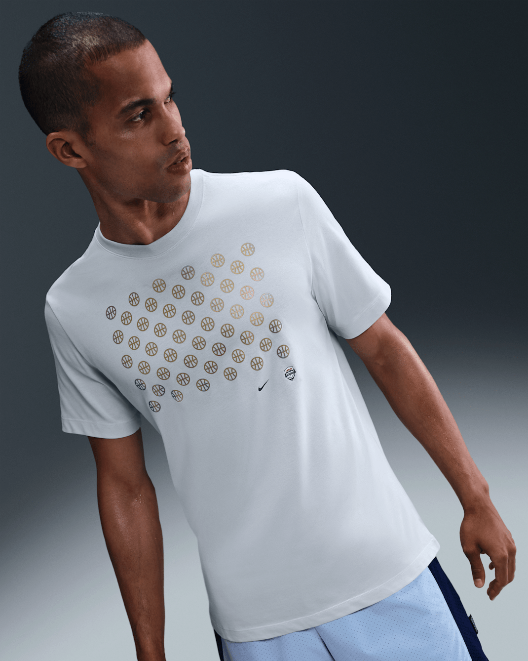 T-shirt da basket Nike USA – Uomo - Football Grey/Football Grey/Sport Red