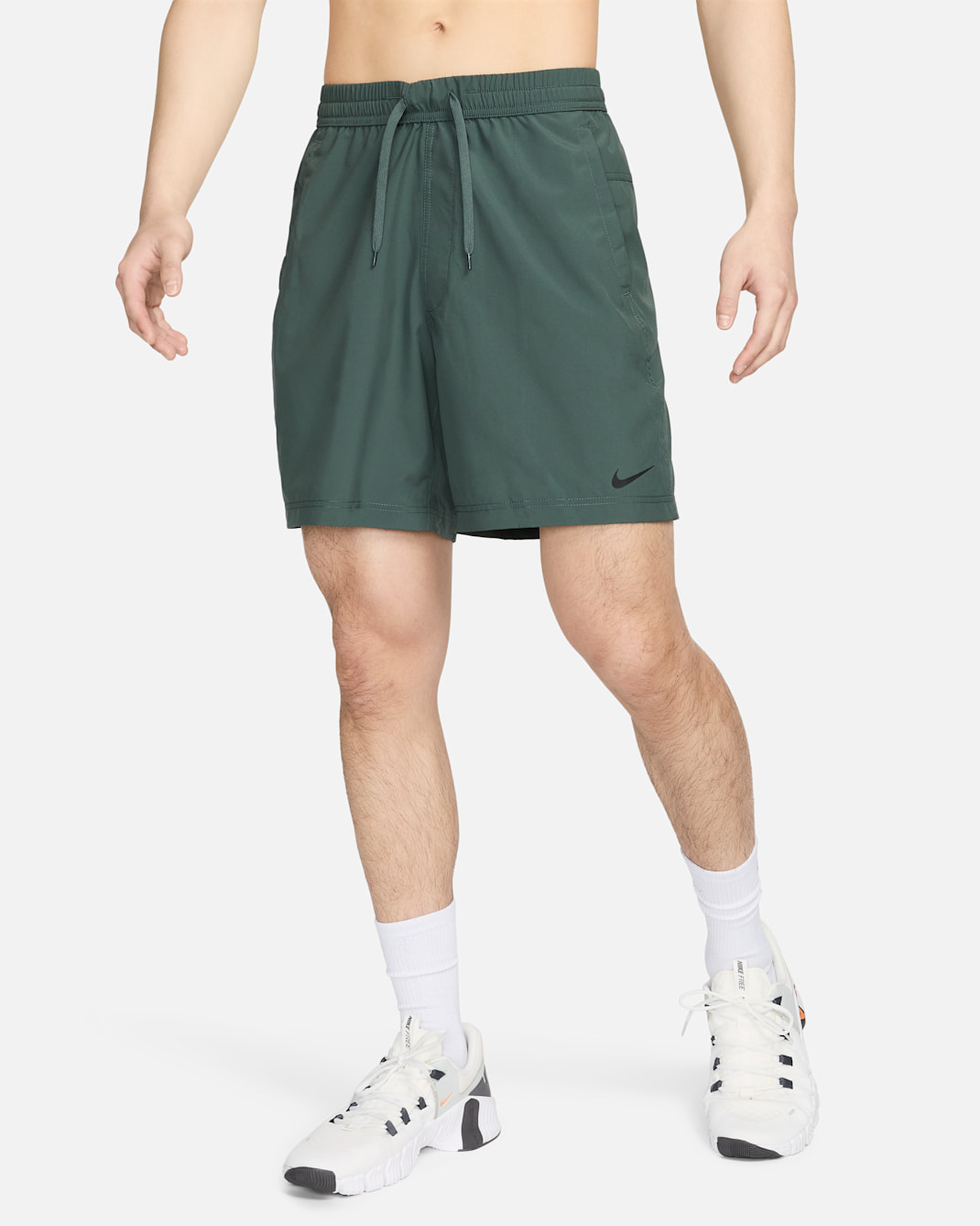 Nike Dri-FIT Form Men's 18cm (approx.) Unlined Versatile Shorts - Vintage Green/Black