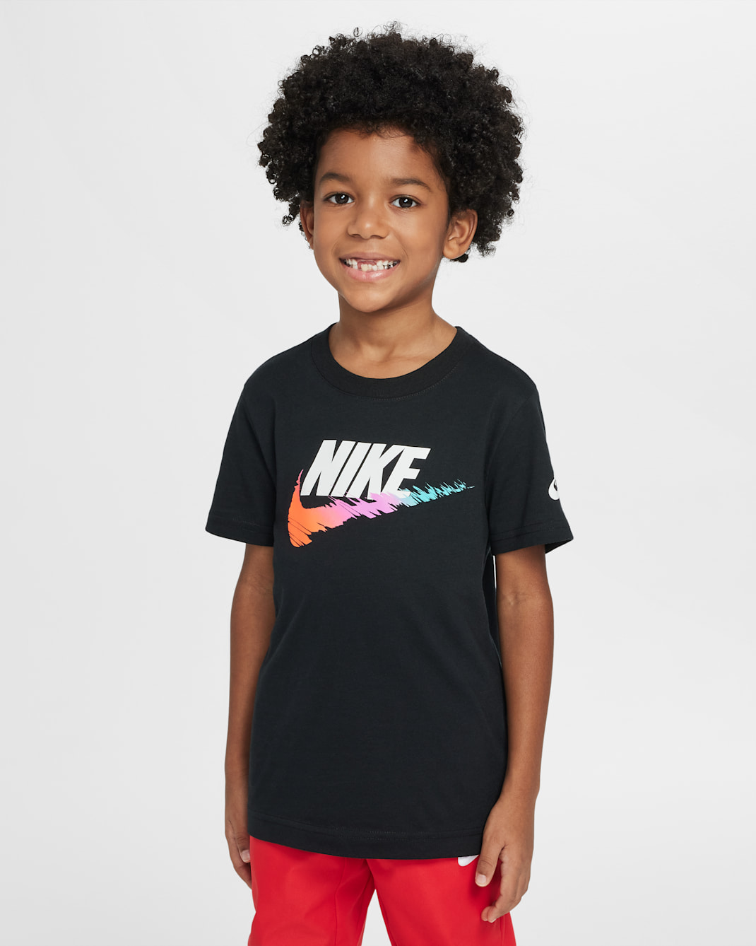 Nike Little Kids' Brandmark Swoosh T-Shirt - Black