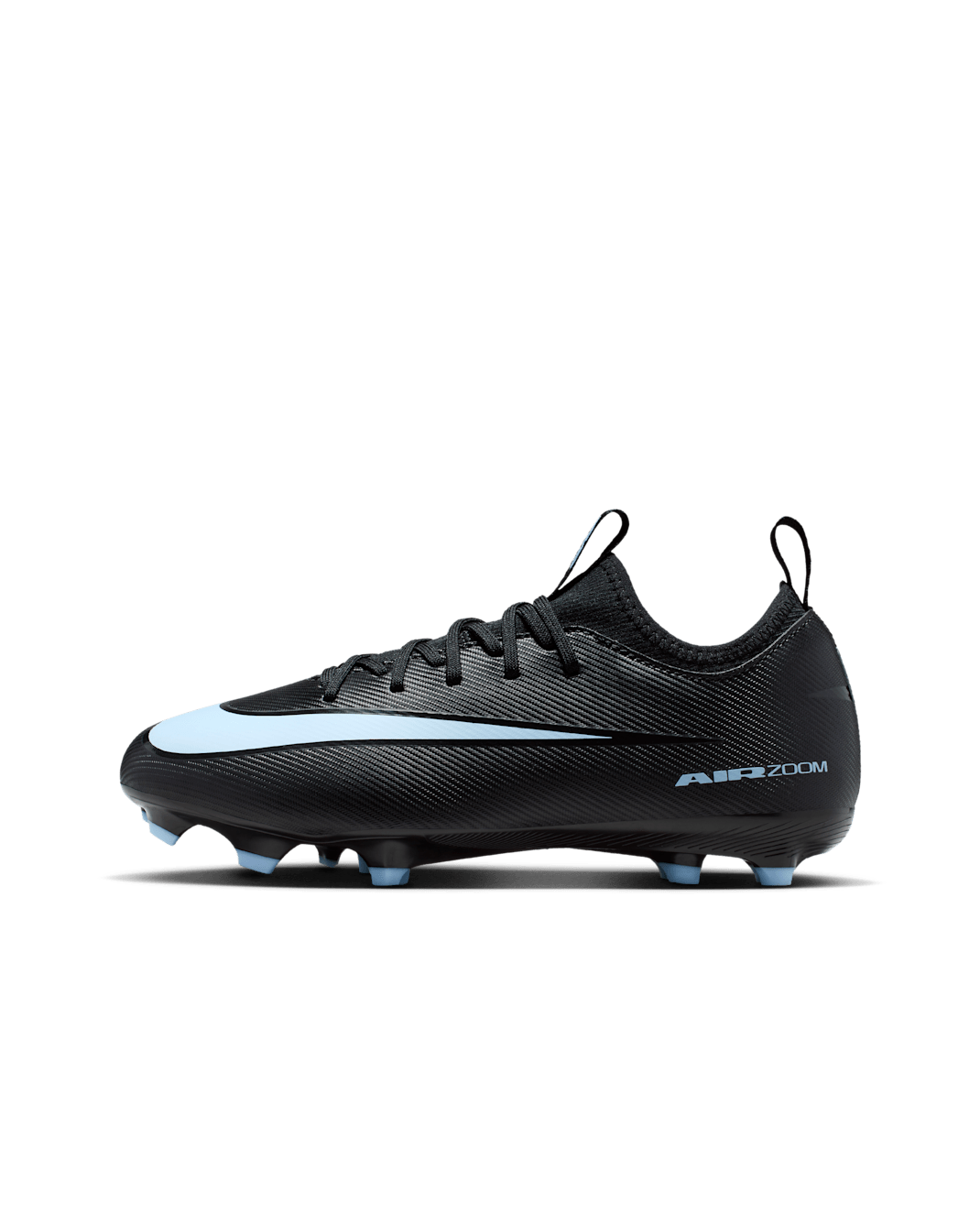 Nike Jr. Mercurial Vapor 16 Academy Younger/Older Kids' Multi-Ground Low-Top Football Boot - Black/Ice Blue