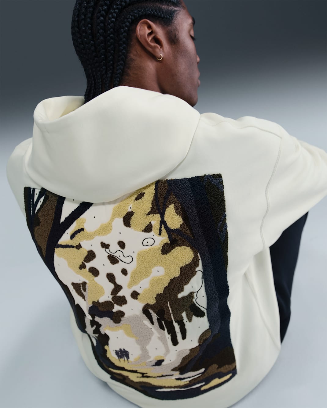 Nike Solo Swoosh Men's Pullover Hoodie - Sail/White