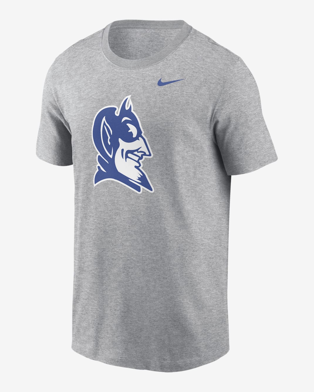 Playera universitaria Nike para hombre Duke Blue Devils Primetime Evergreen Alternate Logo - Gris jaspeado
