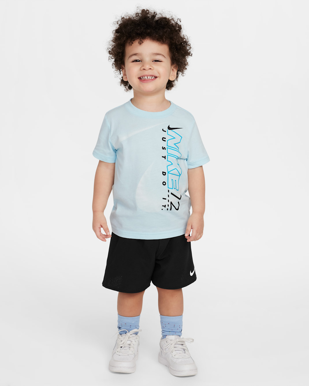 Conjunto de shorts de 2 piezas de malla Rhythm infantil Nike Dri-FIT - Negro