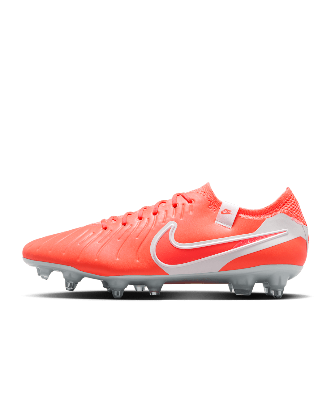 Nike Tiempo Legend 10 Elite Soft-Ground Low-Top Football Boot - Hot Lava/White