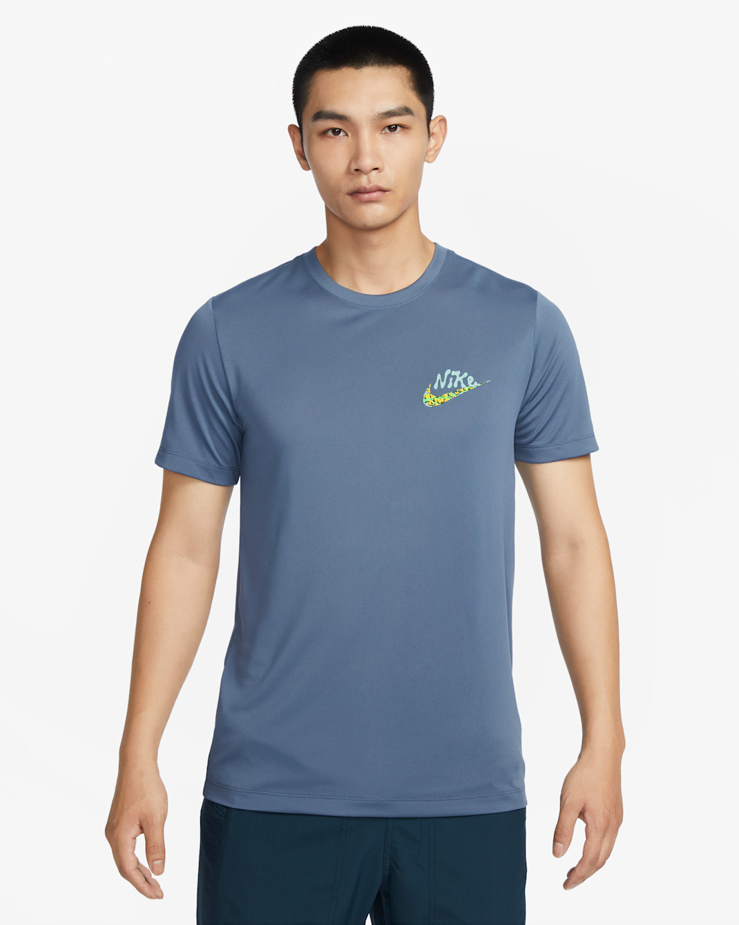 Nike Dri-FIT Men's Fitness T-Shirt - Diffused Blue