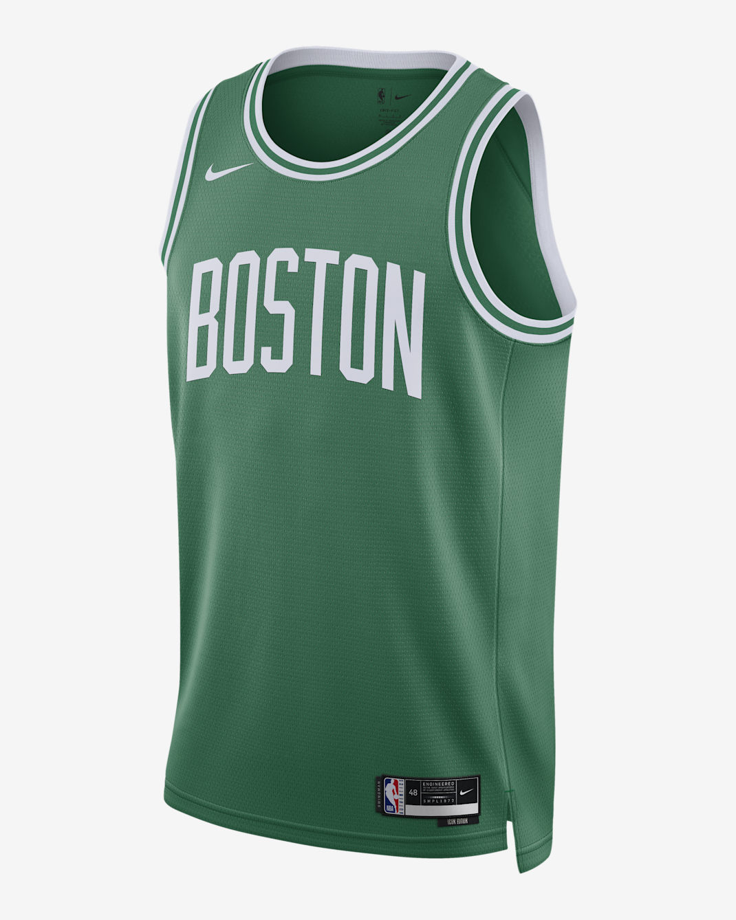 Jersey Nike Dri-FIT de la NBA Swingman para hombre Boston Celtics Icon Edition - Trébol/Blanco