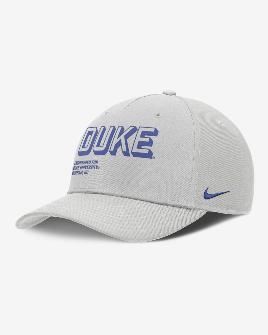 Gorra universitaria Nike ajustable para hombre Duke On-Field Primetime Rise - Gris