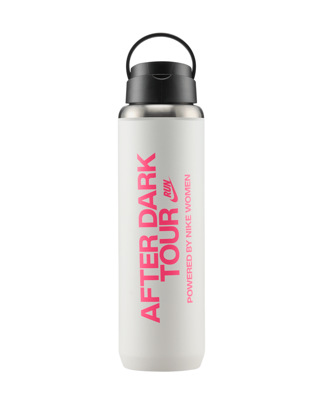 나이키 리차지 애프터 다크 투어 스테인리스 스틸 스트로 보틀(710ml) - 화이트/블랙