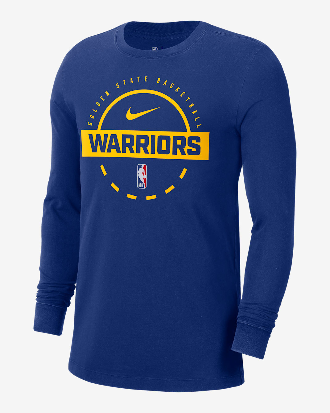 Golden State Warriors Men's Nike NBA Practice Long-Sleeve T-Shirt - Rush Blue