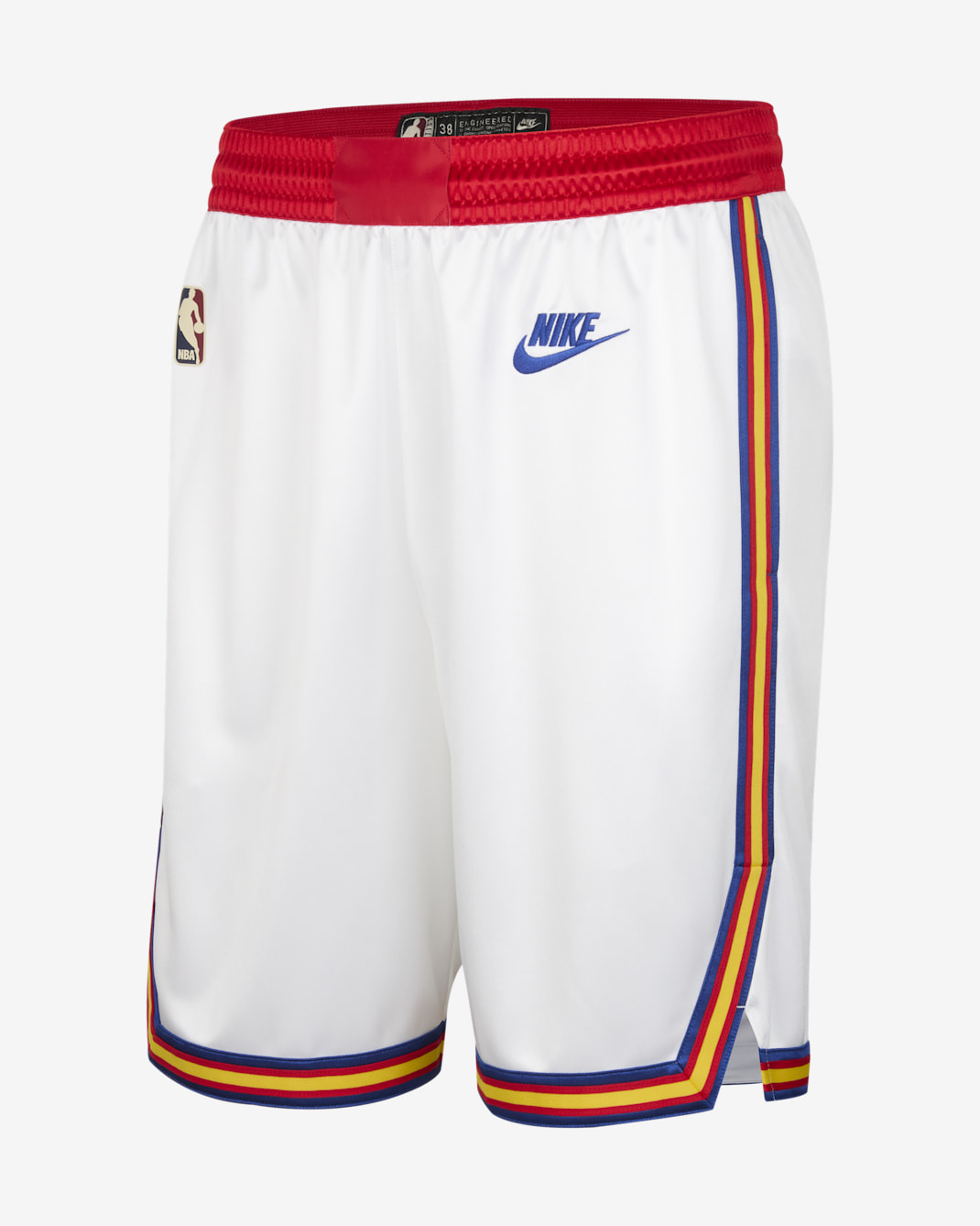 Golden State Warriors 2024/25 Hardwood Classics Men's Nike Dri-FIT NBA Swingman Shorts - White/Rush Blue