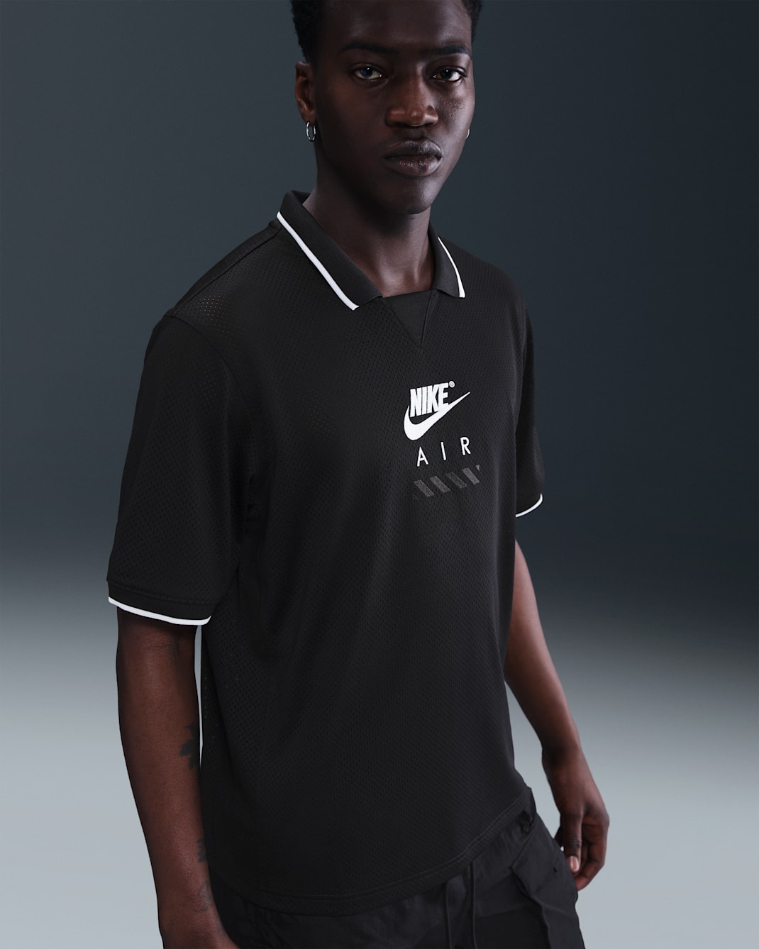 Jersey de fútbol para hombre Nike Air - Negro/Blanco