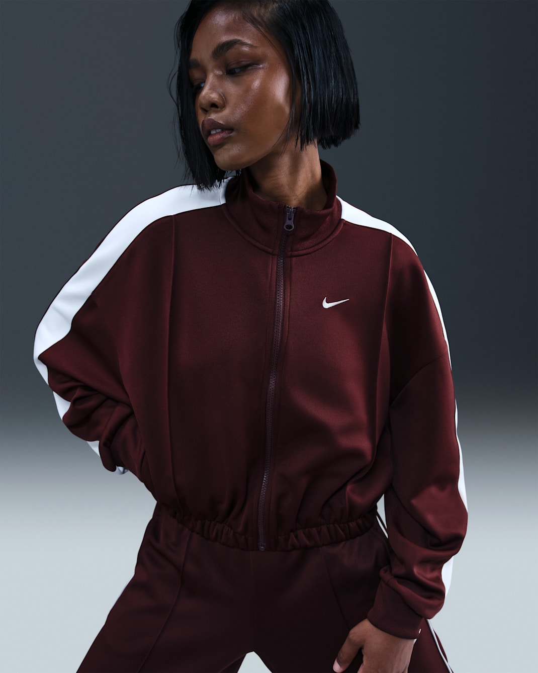 Nike Sportswear Women's Track Jacket - Burgundy Crush/Sail/Sail